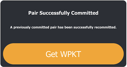 Pair Successfully Committed